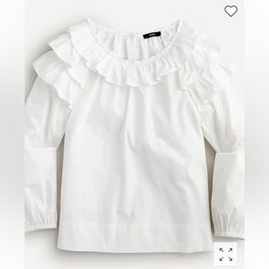Jcrew Ruffle-shoulder top